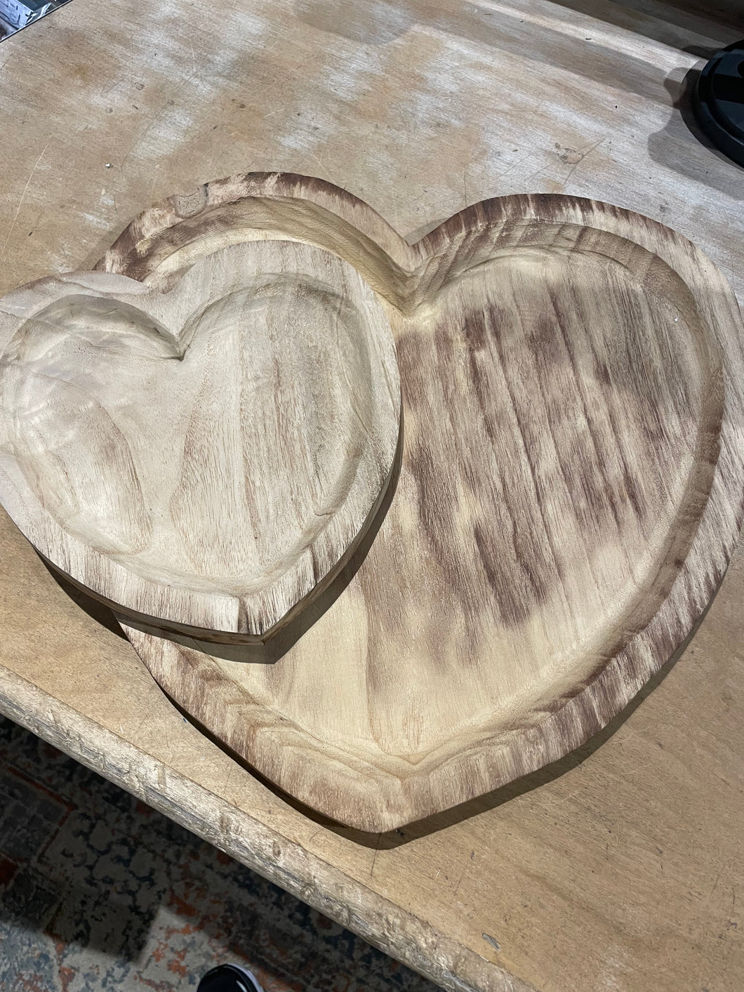 Wooden Heart Trays
