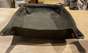 Waxed Canvas Desk Tray (Olive)